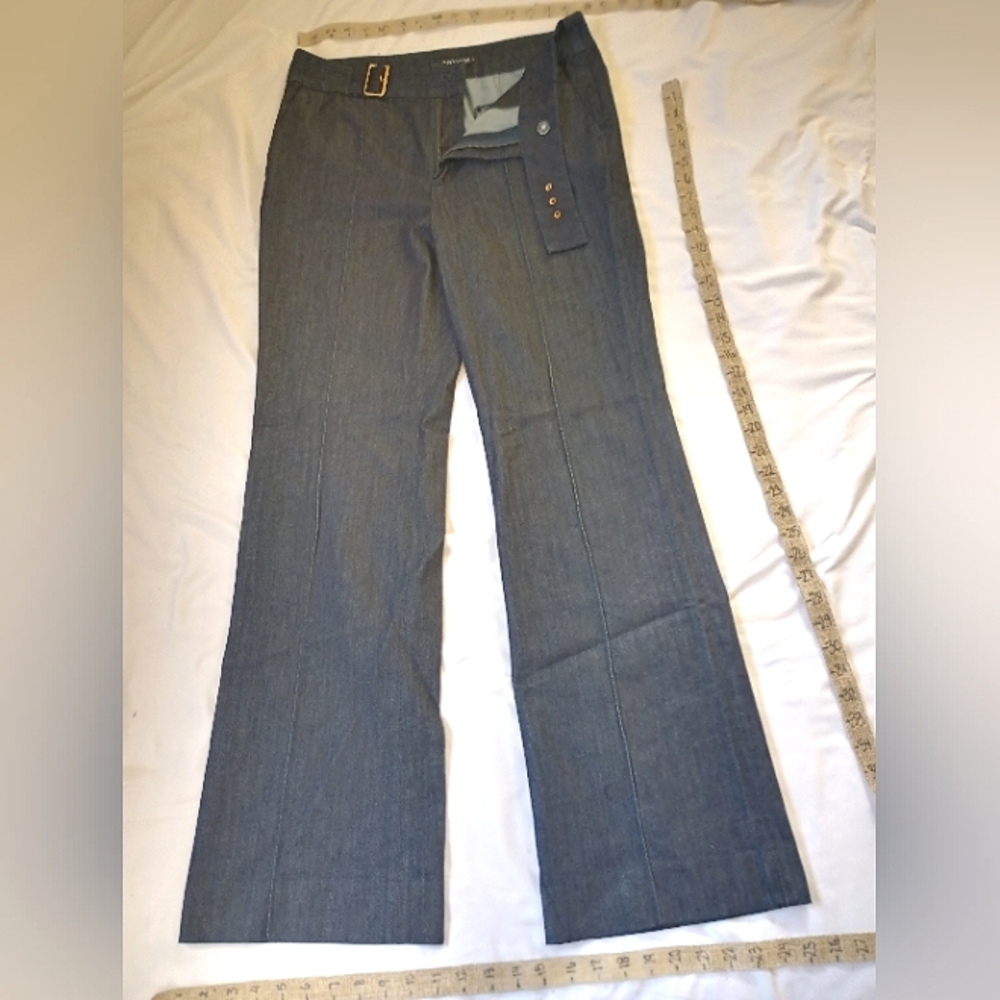 Chico's Platinum Trouser Dark Wash Denim Pants Size 1